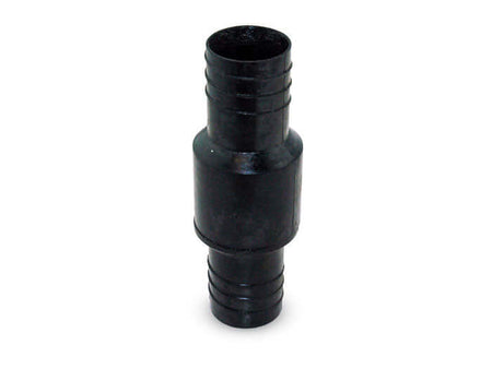 Polyurethane swivel connector for Flex-Tube hoses, designed to prevent kinking and enhance mobility.