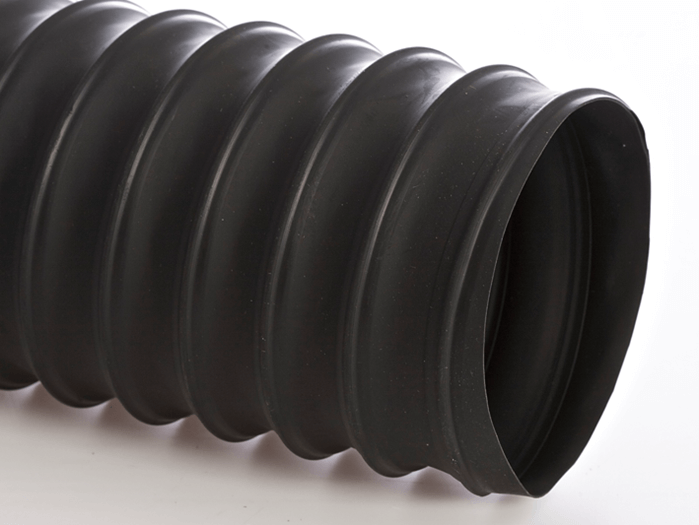 LT Hose Flexadux TR, lightweight black thermoplastic rubber hose, flexible with excellent moisture and UV resistance.